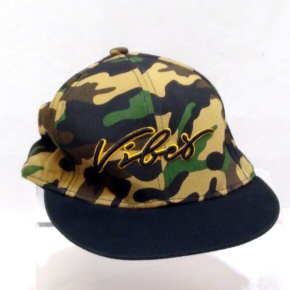 Carbon Elements Camo Snapback Hat "Vibes" Embroidery Adjustable Urban Streetwear - Picture 1 of 10